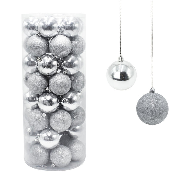 online Set 48 Palline Decorative Ø 7 cm per Albero di Natale Argento