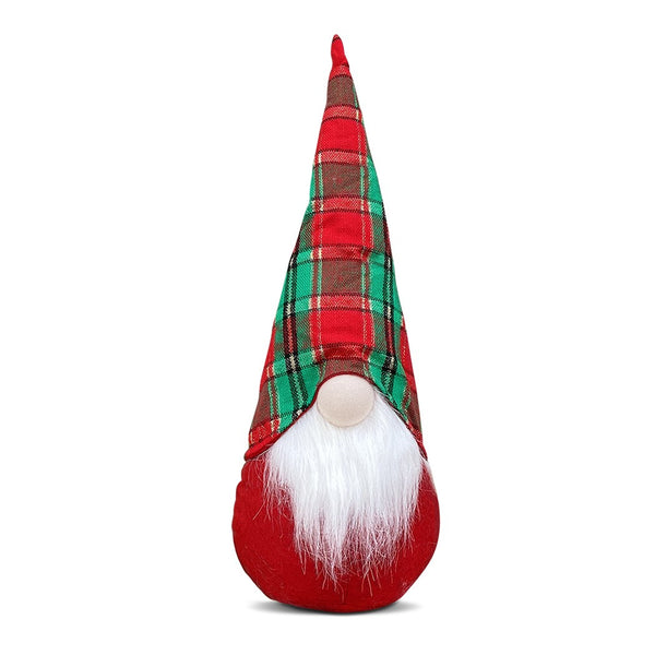 Gnomo di Natale H45 cm con Luce Rosso con Cappello Scozzese prezzo