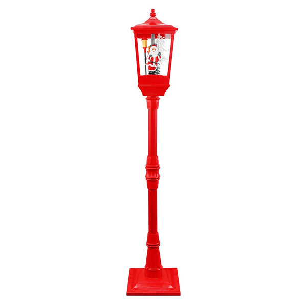 Lampione Rosso di Natale H180 cm Decorazione con Musica e Mini Lucciole sconto