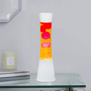 Lampada Lava Lamp 40 cm Base Bianca Magma Verde e Giallo-3