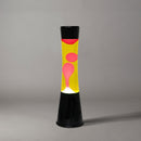 Lampada Lava Lamp 40 cm Base Nera con Magma Verde e Giallo-4