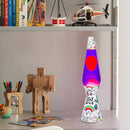 Lampada Lava Lamp 40cm Unicorno Magma con Glitter Colorati-2