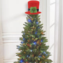 Puntale Cappello a Cilindro per Albero di Natale Decorazione Natalizia-5