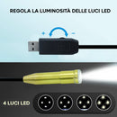 Fotocamera Endoscopica USB da 5m con 4 Luci Led Sonda Impermeabile Flessibile-3