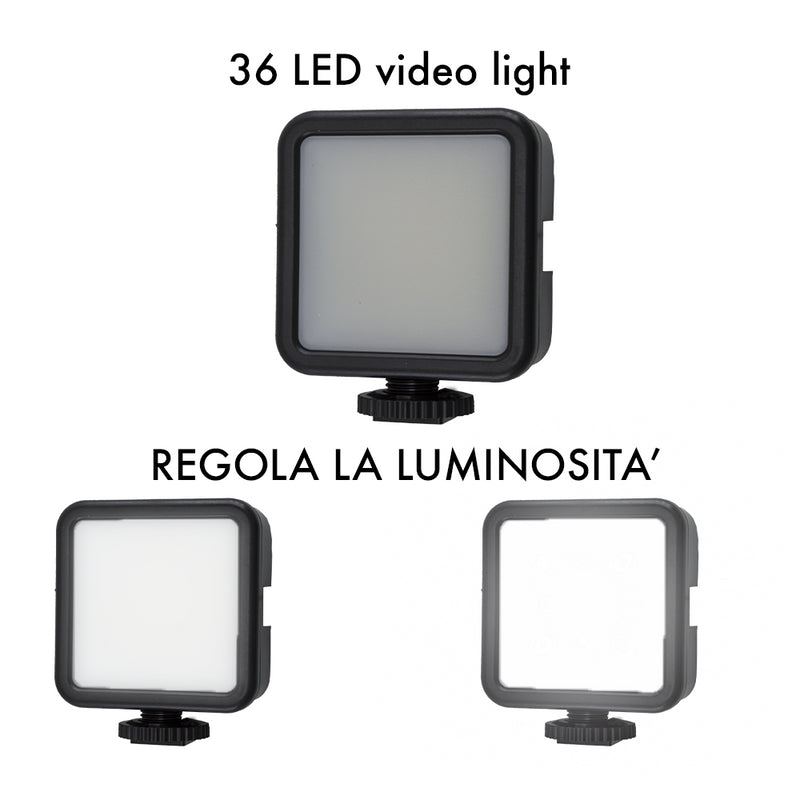 Set per Video Live Microfono Mini Treppiedi e Luce con Telecomando-3