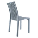 Set 2 Sedie da Giardino in Stile Rattan Grigio-4