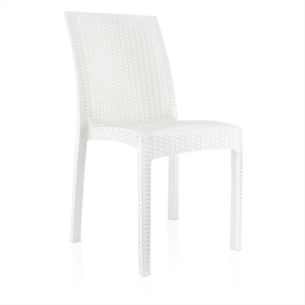 Set 2 Sedie da Giardino in Stile Rattan Bianco online