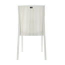 Set 2 Sedie da Giardino in Stile Rattan Bianco-5