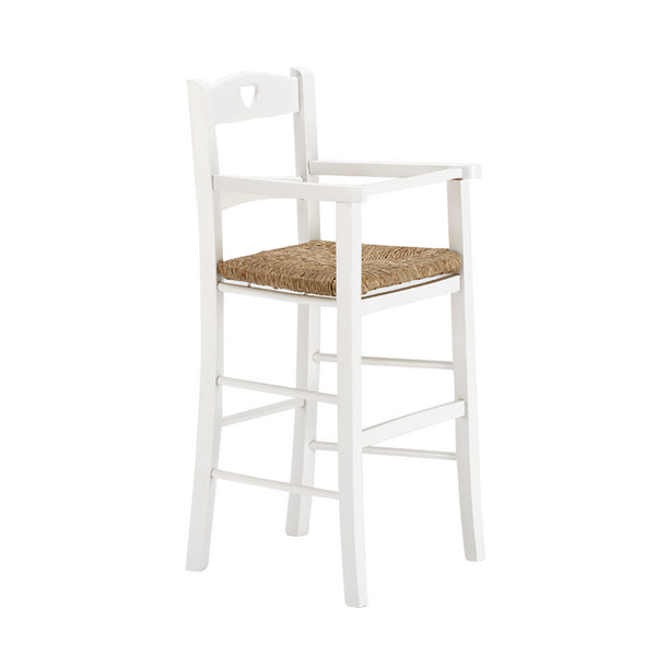 Seggiolone Sgabello per Bambini 36x36x85 cm in Legno Bianco acquista