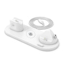 Stazione di Ricarica Wireless 6 in 1 Compatibile per  iPhone AirPods Apple Watch Bianco-1