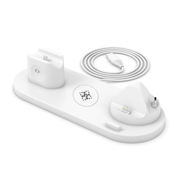 prezzo Stazione di Ricarica Wireless 6 in 1 Compatibile per  iPhone AirPods Apple Watch Bianco