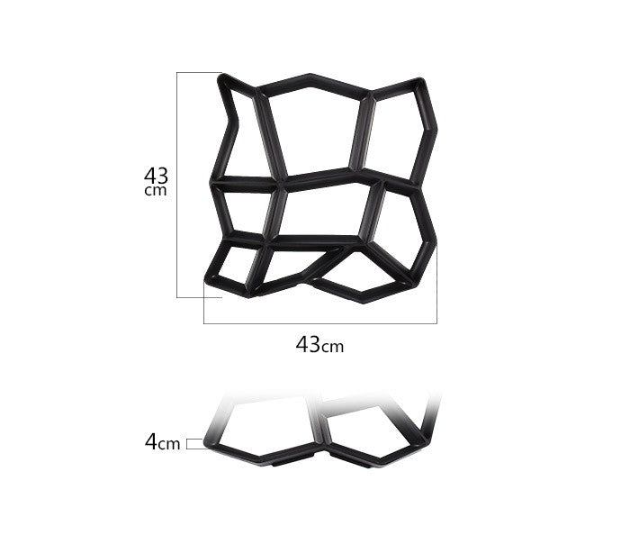 Stampo per Pavimentazione Giardino e Sentieri 42,5x42,5cm Matrice per  Cemento