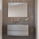 Mobile Bagno Sospeso 90 cm Lavabo e Specchio Bonussi Corona Legno Grigio Eucalipto-2