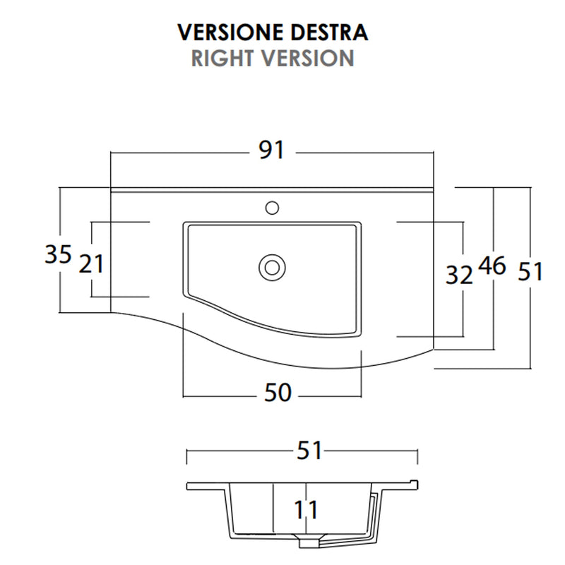 Mobile Bagno Sospeso 90 cm Lavabo e Specchio Bonussi Corona Legno Grigio Eucalipto-5