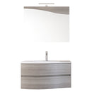 Mobile Bagno Sospeso 90 cm Lavabo e Specchio Bonussi Corona Legno Grigio Eucalipto-1