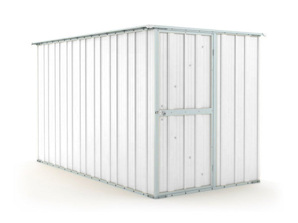 acquista Casetta Box da Giardino in Lamiera di Acciaio Porta Utensili 175x307x182 cm Enaudi Bianco