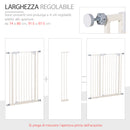 Cancelletto di Sicurezza per Cani 86x104,1 cm in Metallo e Plastica Bianco-7