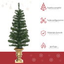 Albero di Natale Artificiale H120 cm 140 Rami con Luci LED Verde-4