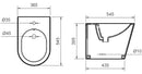 Coppia di Sanitari WC e Bidet a Terra Filo Muro in Ceramica 36,5x54,5x39,5 cm Oceano Bonussi Bianco Lucido-5