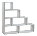 Libreria a Scala 4 Ripiani 150x144x38 cm Ossido Bianco-1