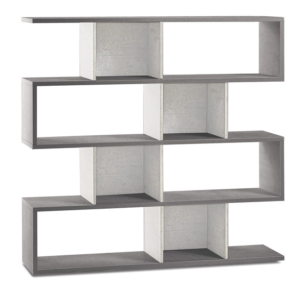 prezzo Libreria Modulare 4 Ripiani 150x144x38 cm Cemento/Ossido Bianco