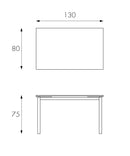 Tavolo Allungabile 130/200x80x75 cm in Metallo con Top in Vetro Bianco-5