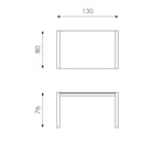 Tavolo Allungabile 122/182x80x76 cm in Metallo con Top in Vetro Bianco-4