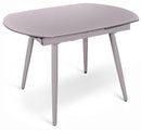 Tavolo Allungabile 120/180x90x76 cm in Metallo con Top in Vetro Grigio-1