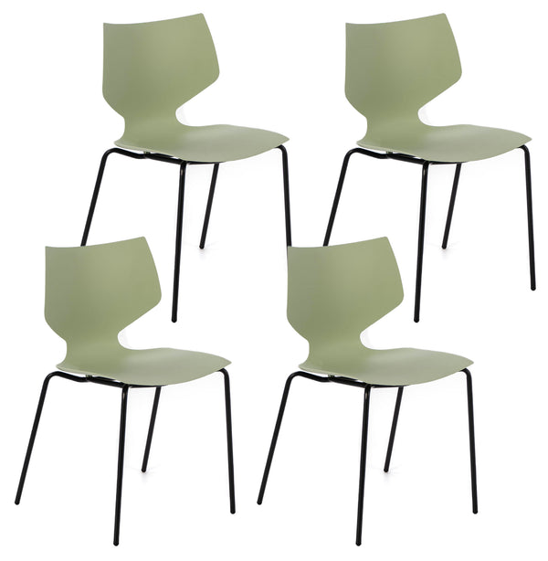 prezzo Set 4 Sedie 51x50x77 cm in Polipropilene Speedy Verde