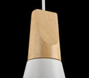 Lampada pendente Pendant in Metallo e Legno Bicones Bianco-6