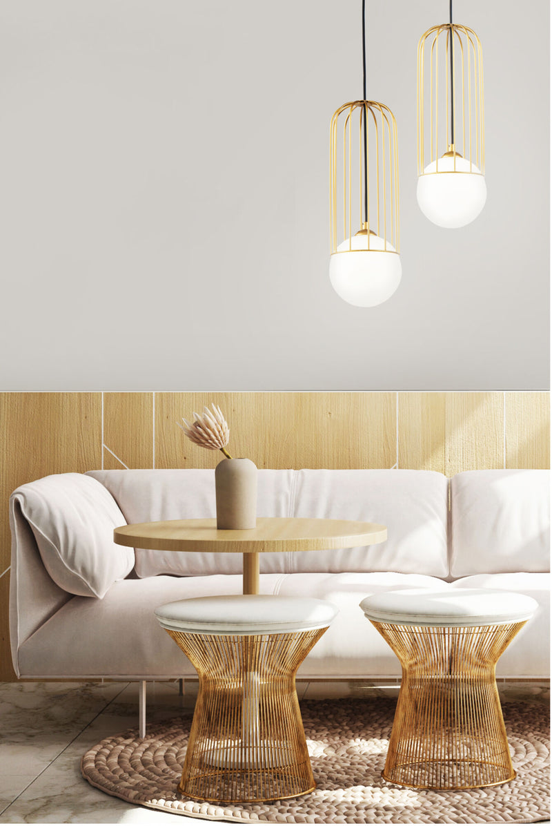 Lampada pendente Pendant in Metallo Telford Oro-2