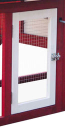 Pollaio da Giardino 152x62x92 cm Per 3 Galline in Legno Rosso e Bianco-9