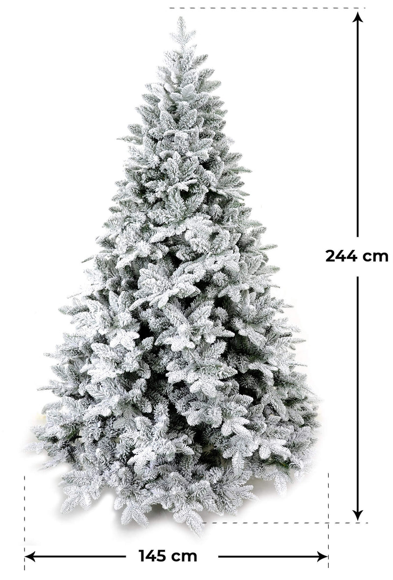 Albero di Natale Artificiale Innevato 244 cm 2520 Rami  Priapo Verde-2