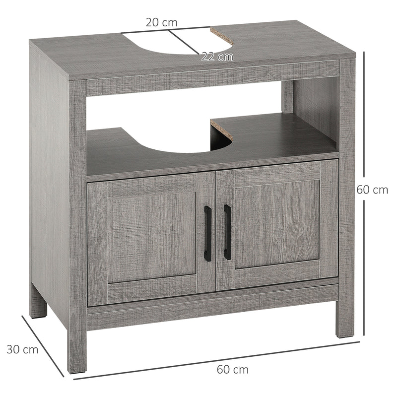 Mensola Da Bagno Sottolavello 2 Ripiani Angolare Rotondo, 56x36x67, 5 Cm in  vendita online