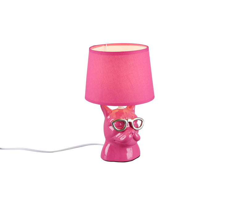 Lampada tavolo da Interno  E14 in Ceramica Rosa-1