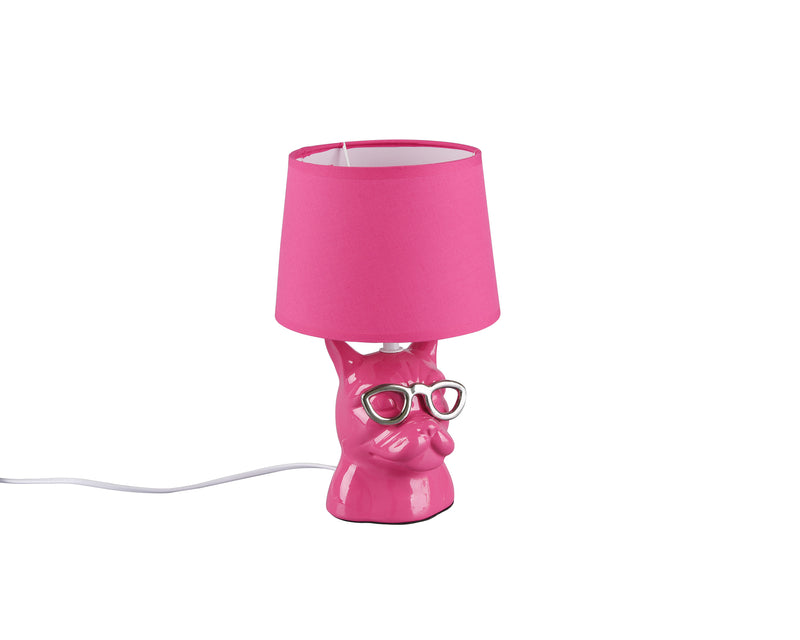 Lampada tavolo da Interno  E14 in Ceramica Rosa-2