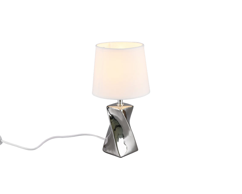 Lampada tavolo da Interno  E14 in Ceramica Argento-1