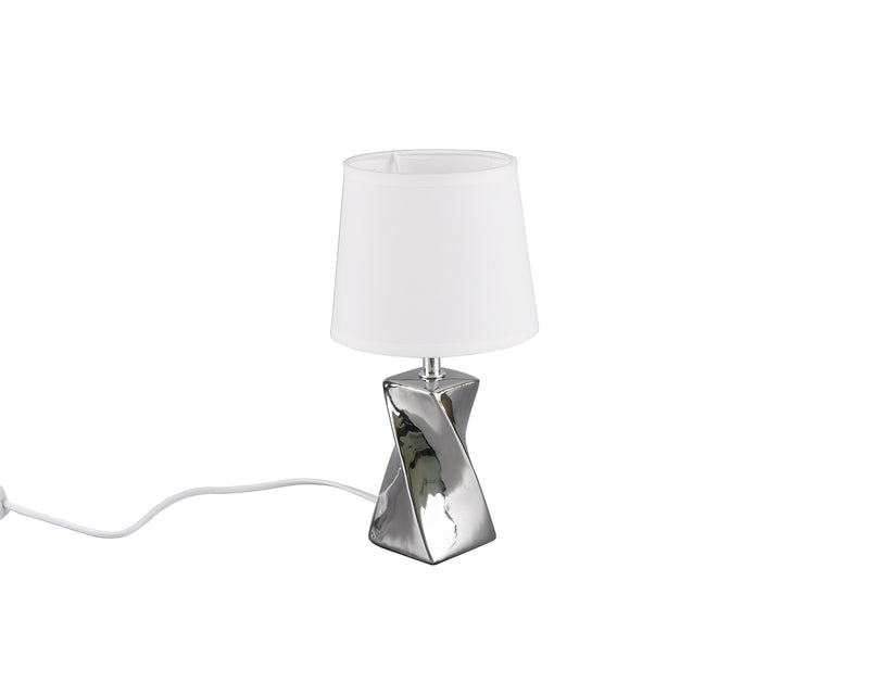 Lampada tavolo da Interno  E14 in Ceramica Argento-2