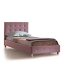 Letto Singolo 212x97xH89 cm in Similpelle Sofia Malva-1