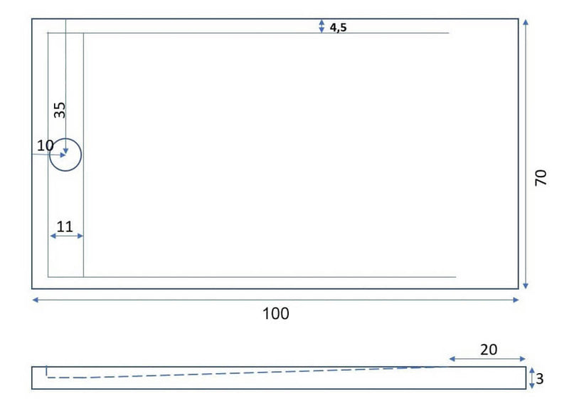 Piatto Doccia in Pietra Bonussi Trivor Antracite Varie Misure-5