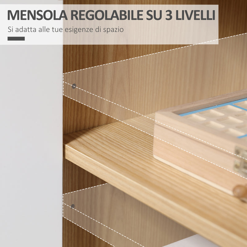 ML DESIGN Libreria con 8 Livelli a Forma di Albero in Legno 50 x