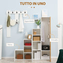 Mobile Ingresso 38,6x37x180 cm in Truciolato e MDF Bianco-4