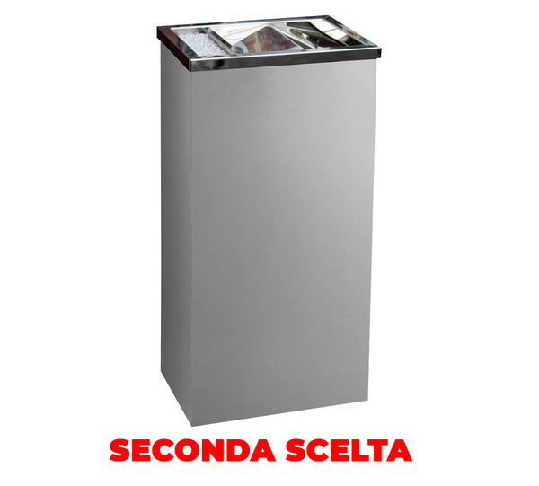 Cestino Gettacarte Posacenere 30,6x60x24,5 cm in Acciaio 17L per Interno Esterno Seconda Scelta acquista