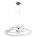 Sospensione 1xE27 Montatura Bianco C/Acciaio E-Energy Saturno-1