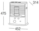 Stufa a Combustibile Liquido Portatile 2400W Karlsen Corona RX 2485 Blu Scuro-2