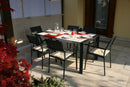 Set 4 Sedie da Giardino 54x58x84 cm in Acciaio con Braccioli RD Italia Dorio Antracite-3