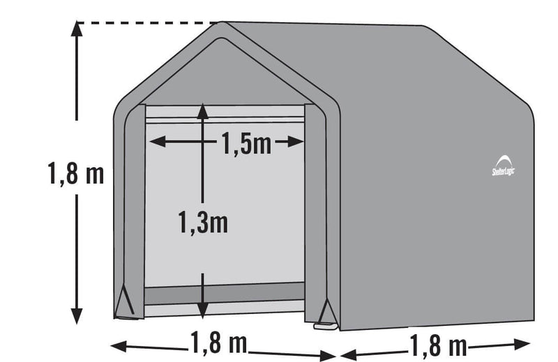 Capanno Box da Giardino Porta Utensili 180x180x180 cm in Acciaio e Polietilene-4