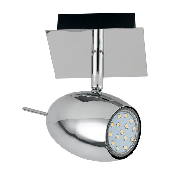 online Faretto Spot Tondo Metallo Cromo Interno Moderno Led 5 watt Luce Calda