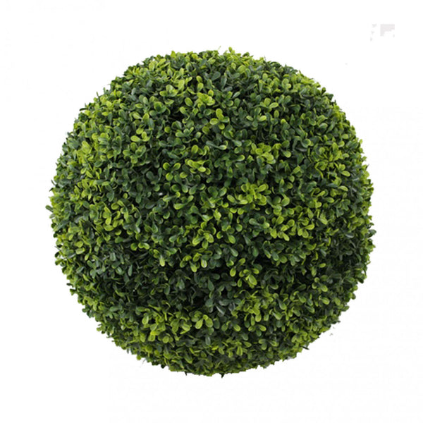 sconto Sfera di Bosso Artificiale Ø28 cm in Polietilene Verde