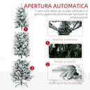 Albero di Natale Artificiale Innevato 225 cm 988 Rami Apertura Automatica Verde-7